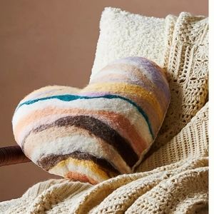 Heartfelt by Anthropologie Swirled Heart Pillow